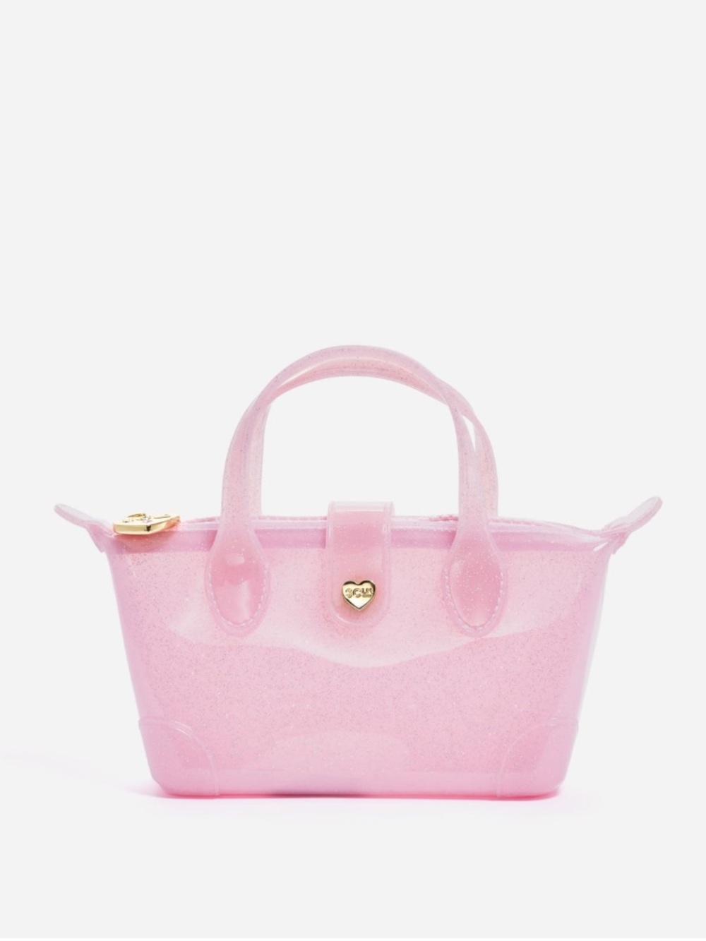 Stoney Clover Lane Pink Glitter Jelly Pouchette Crossbody Bag